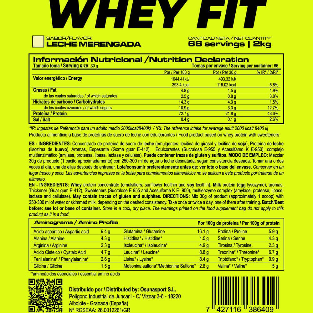 Whey Fit - 2kg - Leche Merengada - Aumenta La Masa Muscular - Masmusculo_4