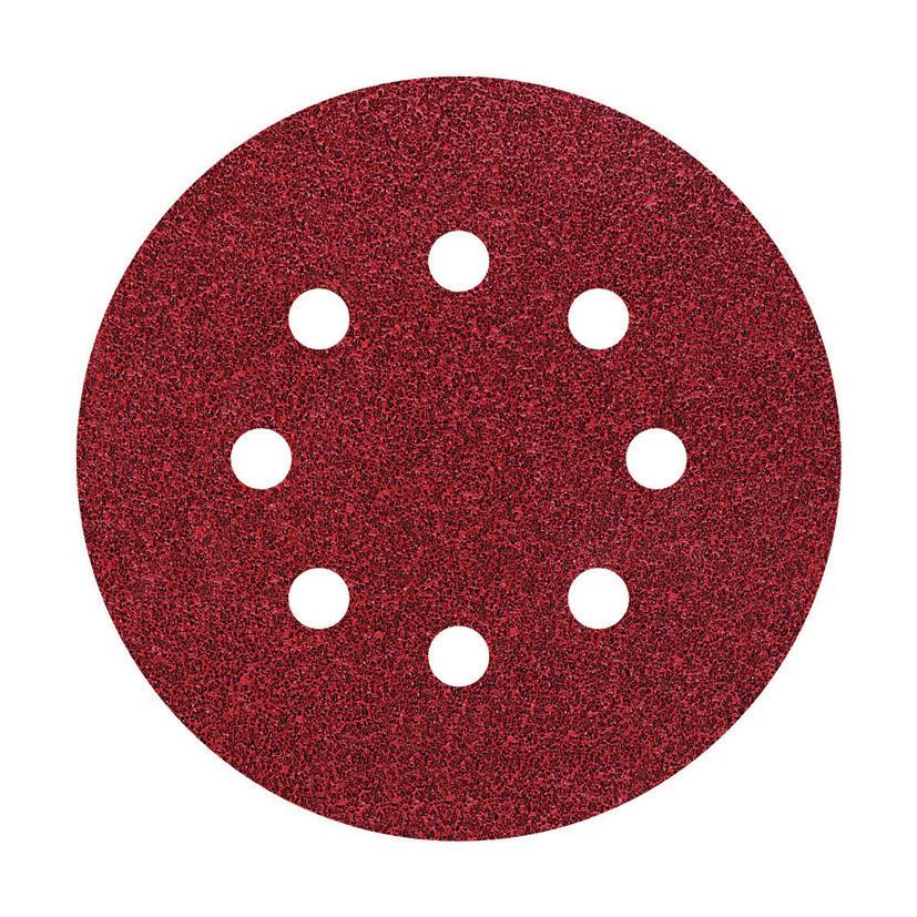 25 discos adhesivos de lijar perforadas Ø 125 mm Wolfcraft Grano 120