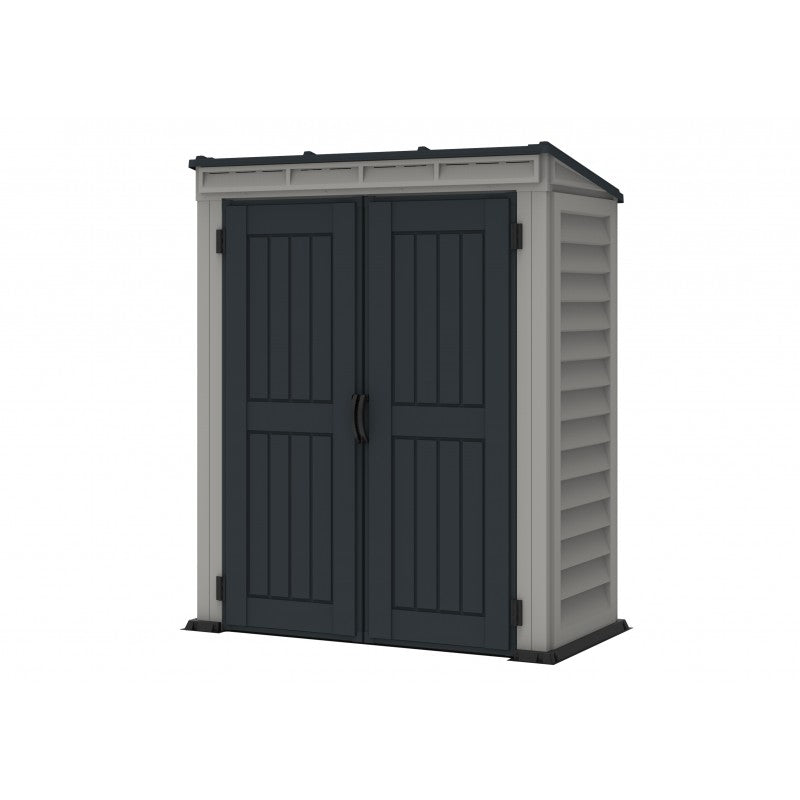 Duramax - Caseta Jardín - Yardmate Pent Plus 5x3 - Pvc - Gris Claro Y Oscuro_0