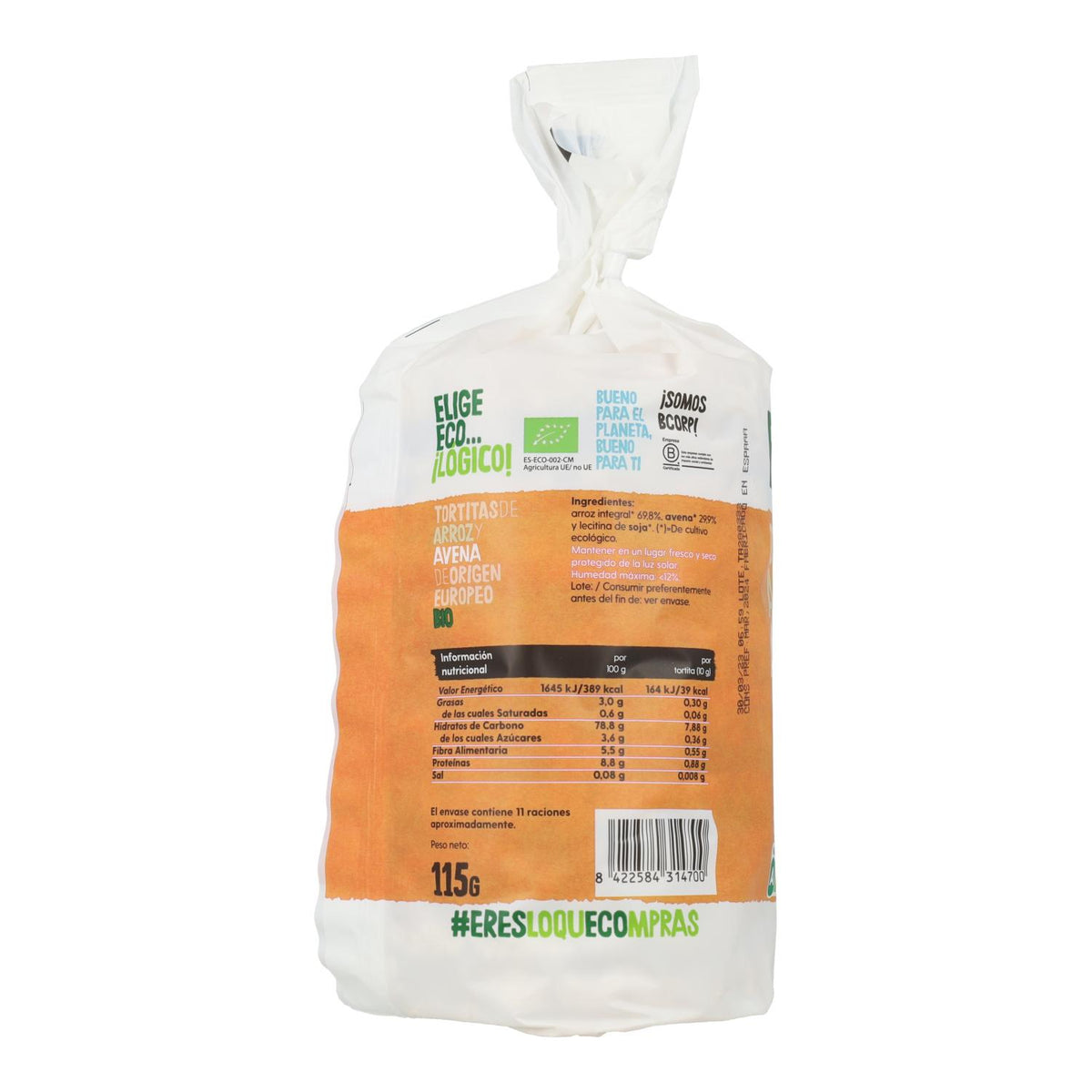 Tortitas de Arroz y Avena Bio Ecocesta 115 g