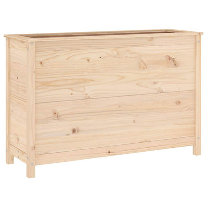 Arriate Elevado De Jardín Madera Maciza De Pino 119,5x40x78 Cm_0