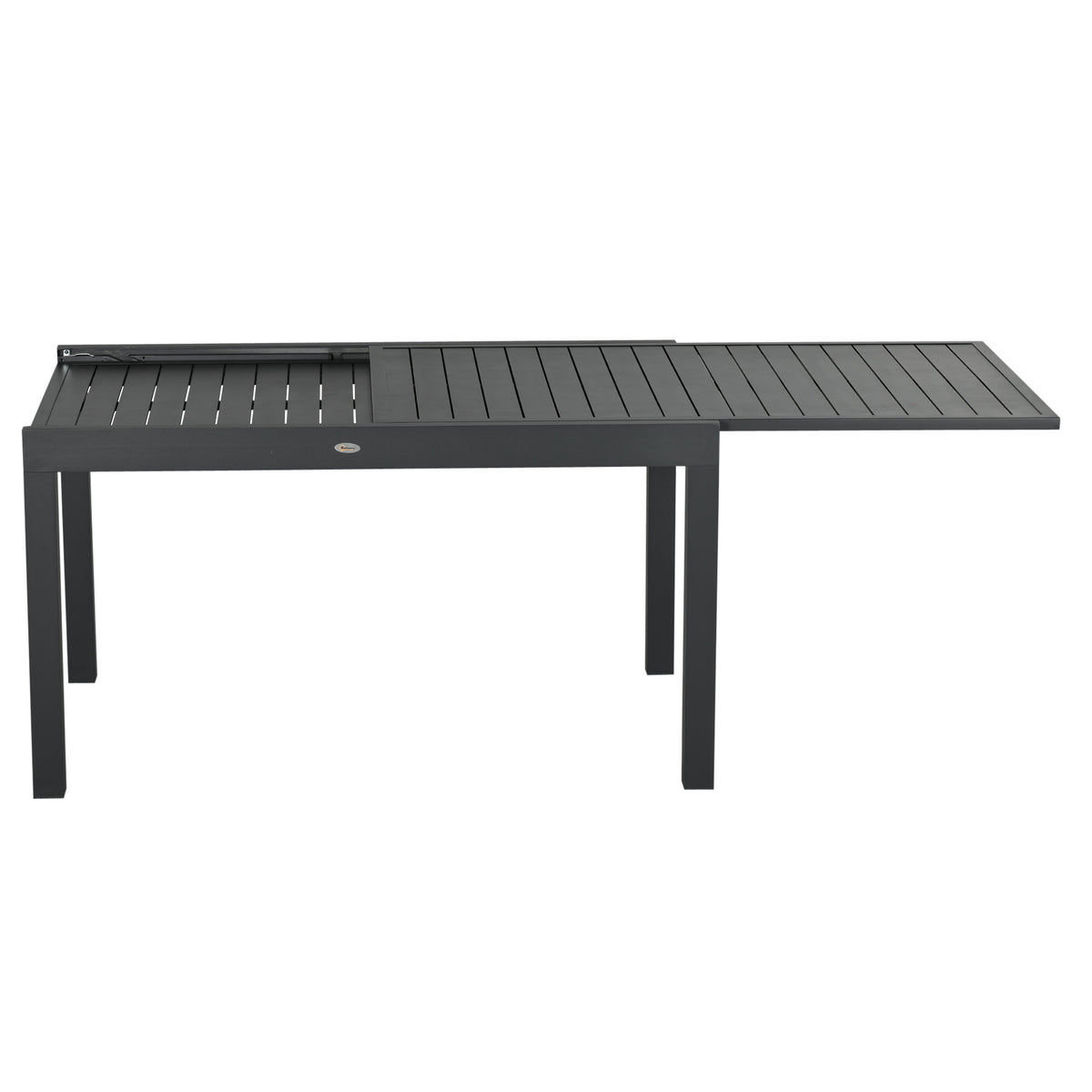Outsunny Conjunto Muebles De Jardín Con Mesa Extensible 8 Sillas Apilables Gris_3