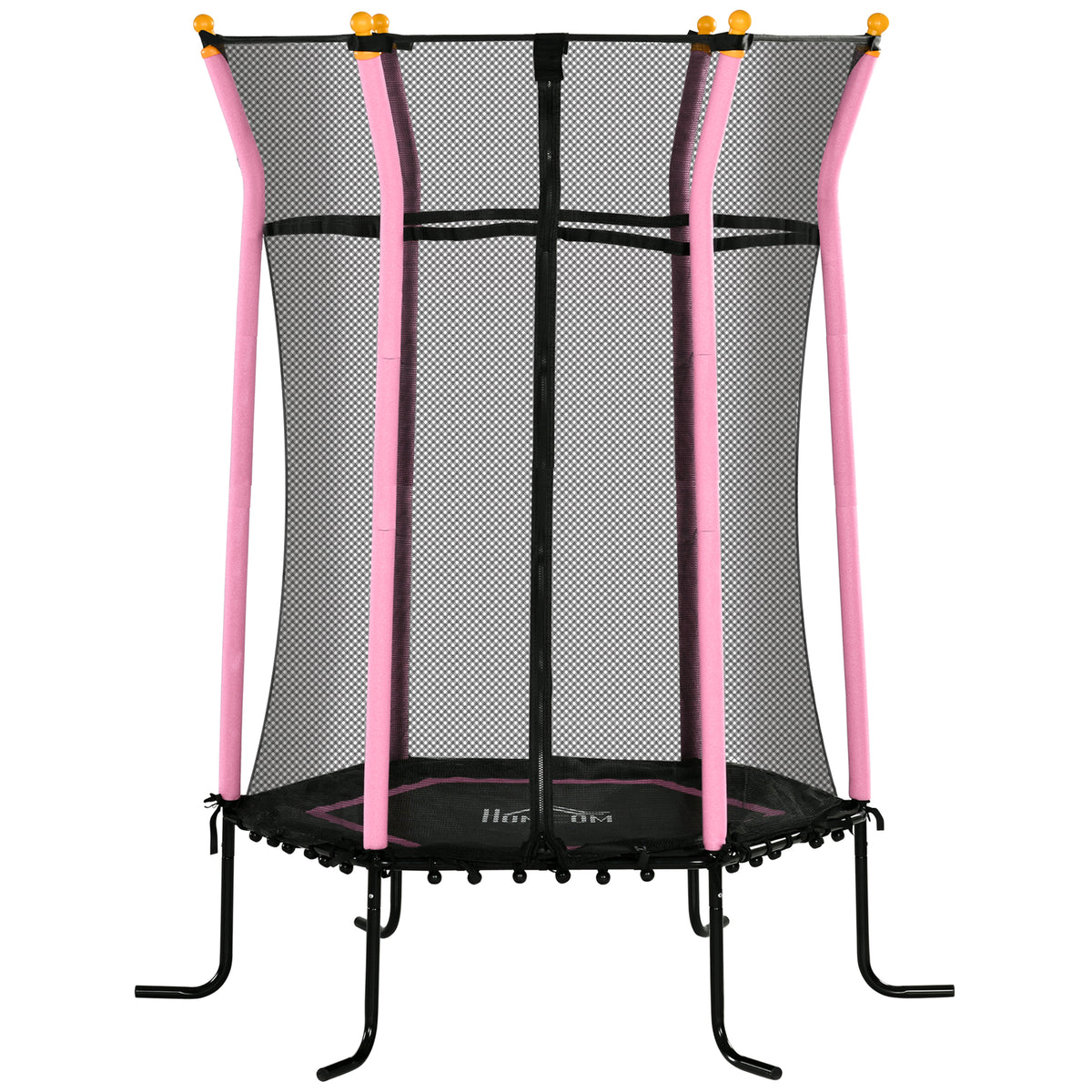 Cama Elástica Infantil Homcom Acero, Pp Rosa 122x111x190 Cm_0