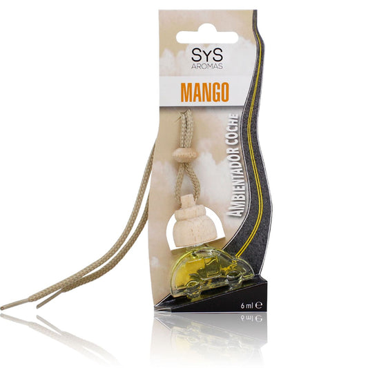 Ambientador Coche Mango Little Car SYS Aromas 6 ml | Aroma Tropical y Afrutado | Jugoso y Vibrante_0