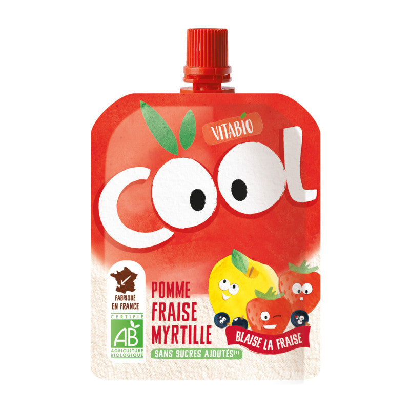 Pack 12 uds Cool Fruits Manzana Fresa Arándanos 12x90g VITABIO