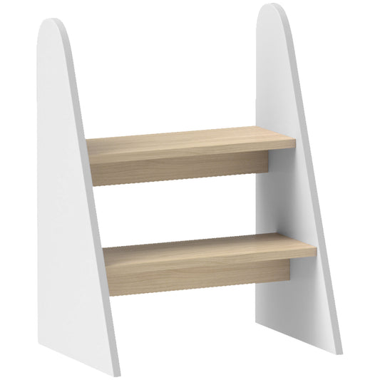 Escada De Apoio Para Crianças Aiyaplay Mdf E Painel Multicamada Branco 43x30x55 Cm_0