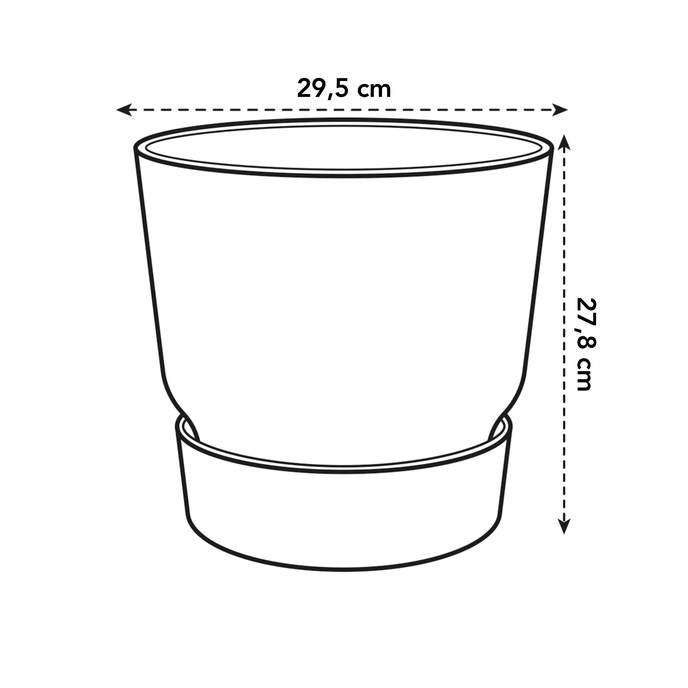 Macetero con plato integrado Greenville Elho Blanco 18 cm