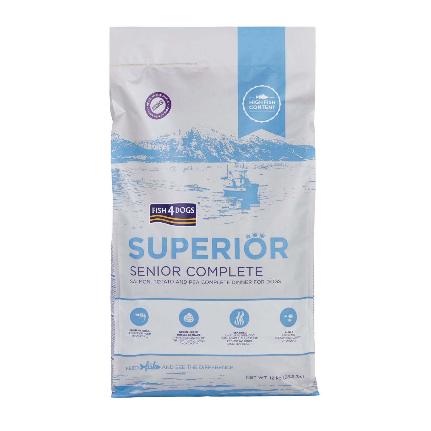 Fish4dogs Pienso Senior Premium Salmon M/l 12kg_0