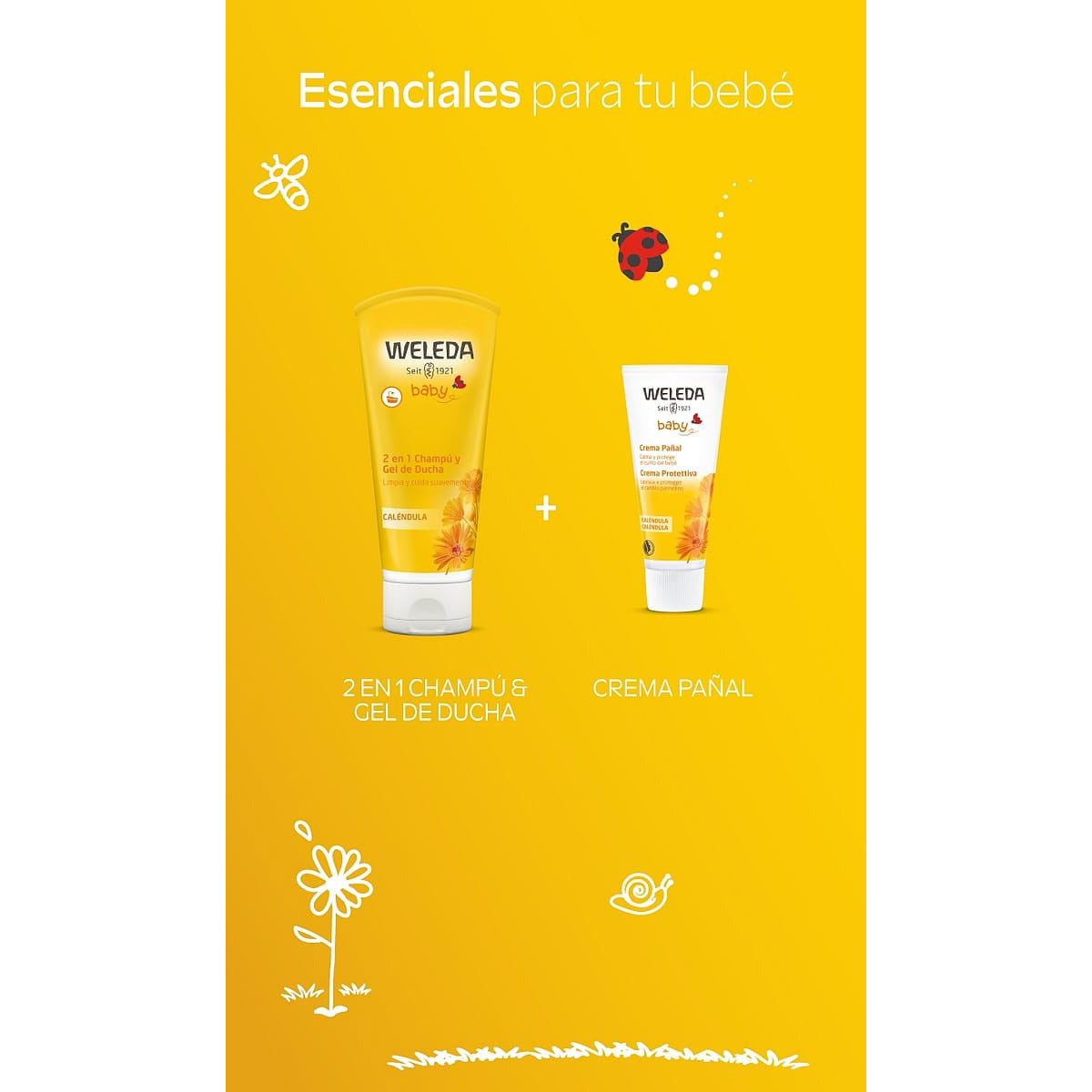 Neceser de Regalo Weleda Baby Crema Pañal 75 ml + Gel Champú 200 ml