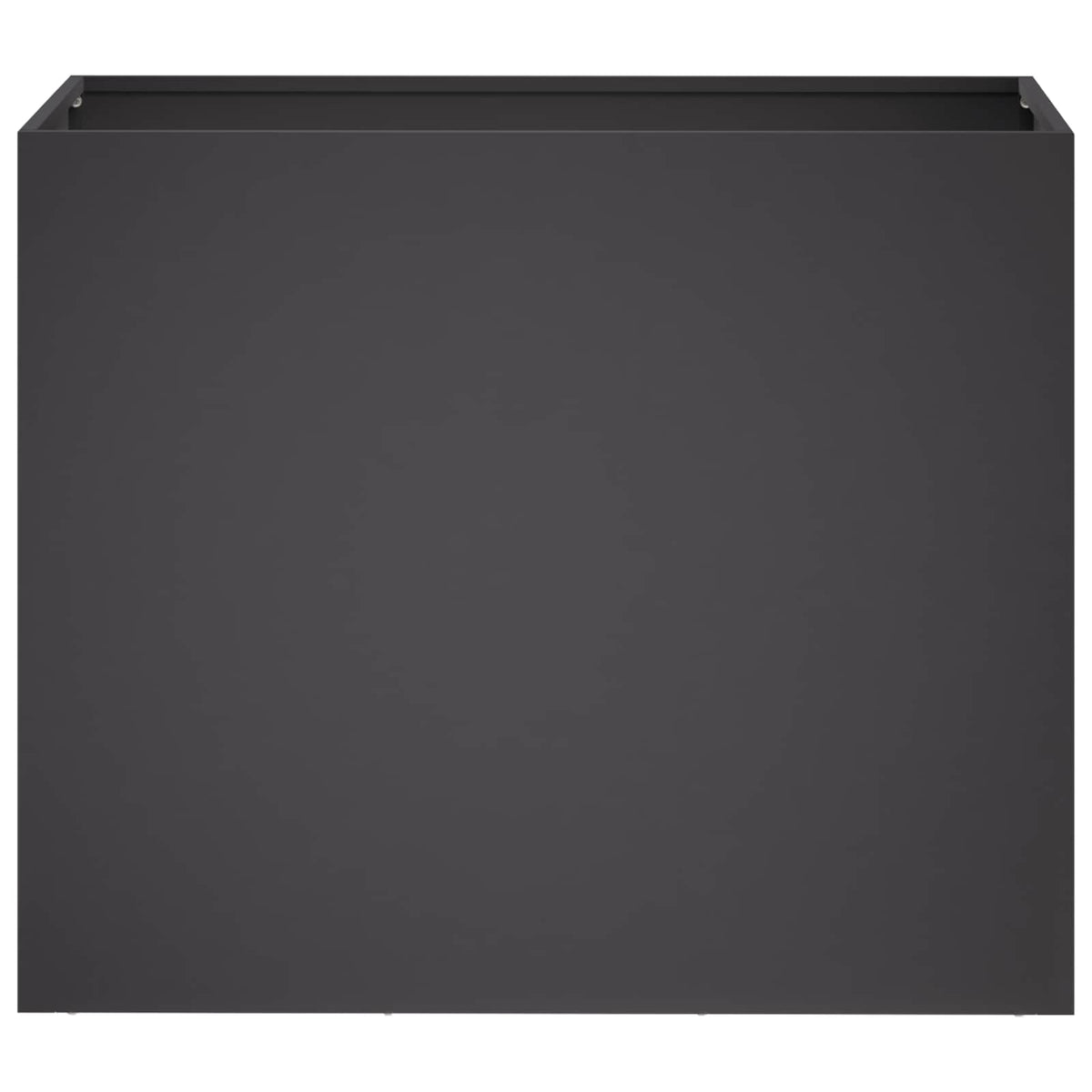 Macetero De Jardín Negro 60 X 30 X 50 Cm Acero Laminado En Frío_2