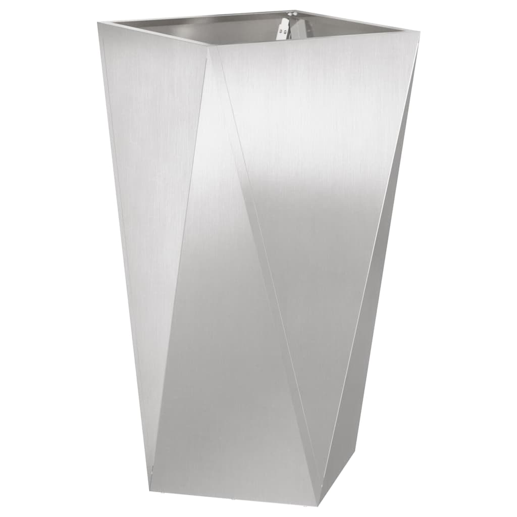Jardinera Plateado 40 X 40 X 75 Cm Acero Inoxidable_0