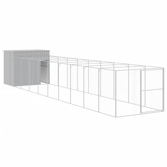 Caseta Perro Corral Acero Galvanizado Gris Claro 214x1069x181cm_0