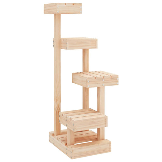 Árbol Para Gatos Madera Maciza De Pino 45,5x49x103 Cm_0