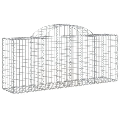 Cestas De Gaviones 14 Uds Forma De Arco Hierro 200x50x80/100 Cm_2