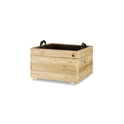 Jardinera Cuadrada De Madera Tratada Para Exterior Pun Hortalia 60x60x40 Cm_0