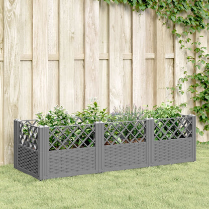 Jardinera Con Clavijas Pp Gris Claro 123,5x43,5x43,5 Cm_1