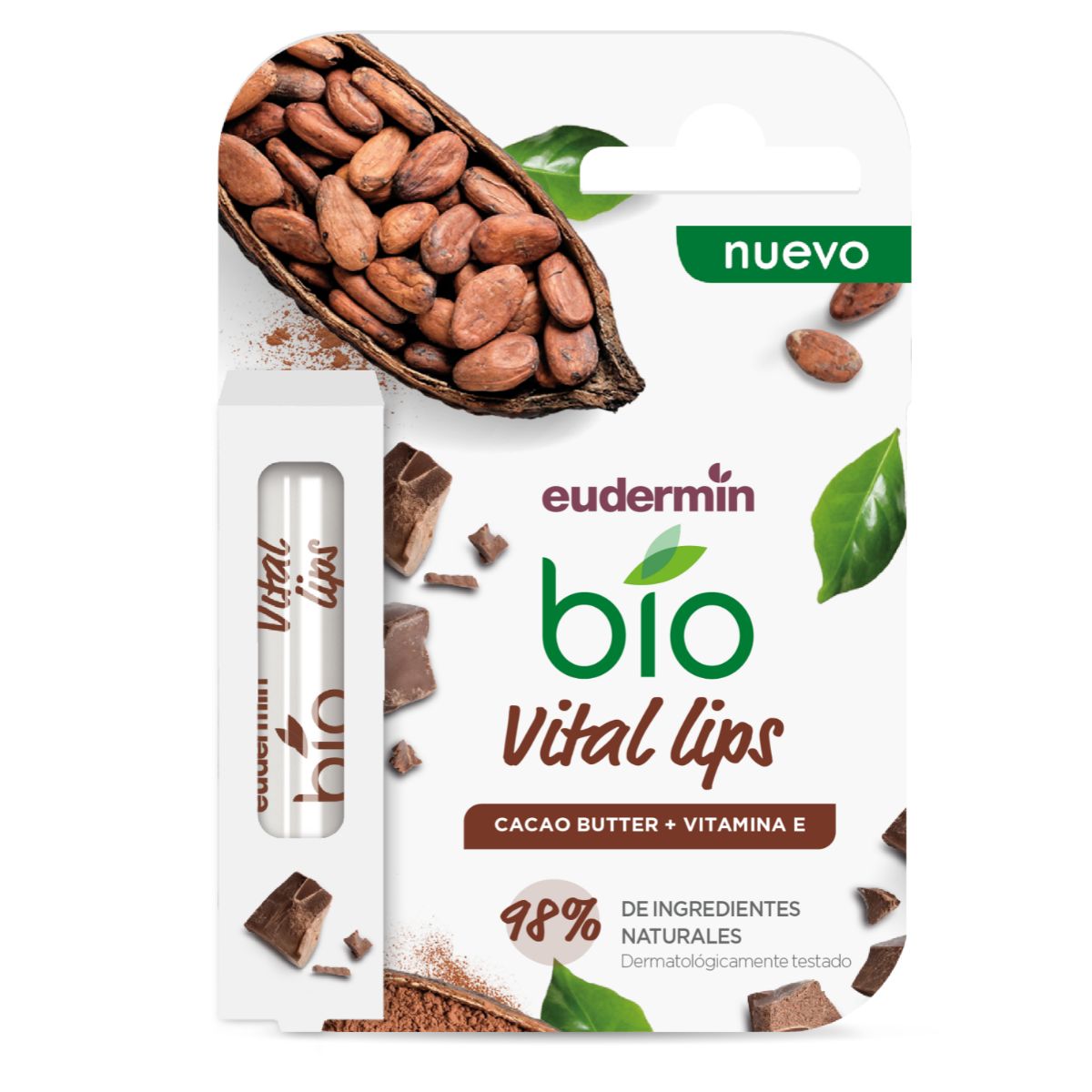 Bálsamo Labial Vital Cacao Butter Eudermin 4,8 g