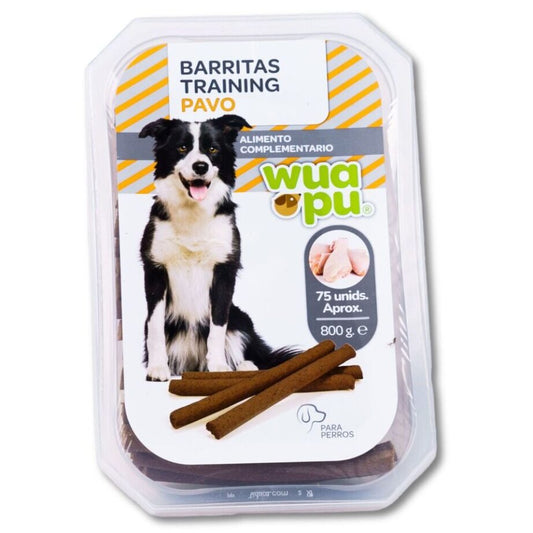 Snack Barritas Húmedas Ricas En Carne De Pavo Wuapu Training Pavo, Caja 800gr (75u Aprox)_0