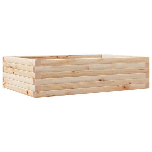 Jardinera De Madera Maciza De Pino 90x60x23 Cm_0