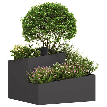 Macetero De Jardín Negro 60 X 60 X 50 Cm Acero Laminado En Frío_2