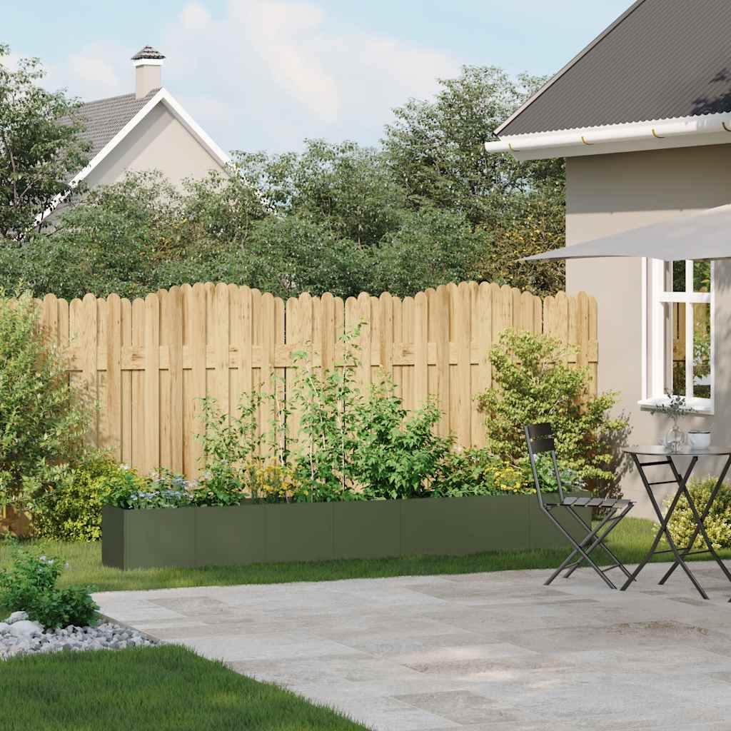 Jardinera De Acero Laminado En Frío Verde Oliva 280x40x40 Cm_2