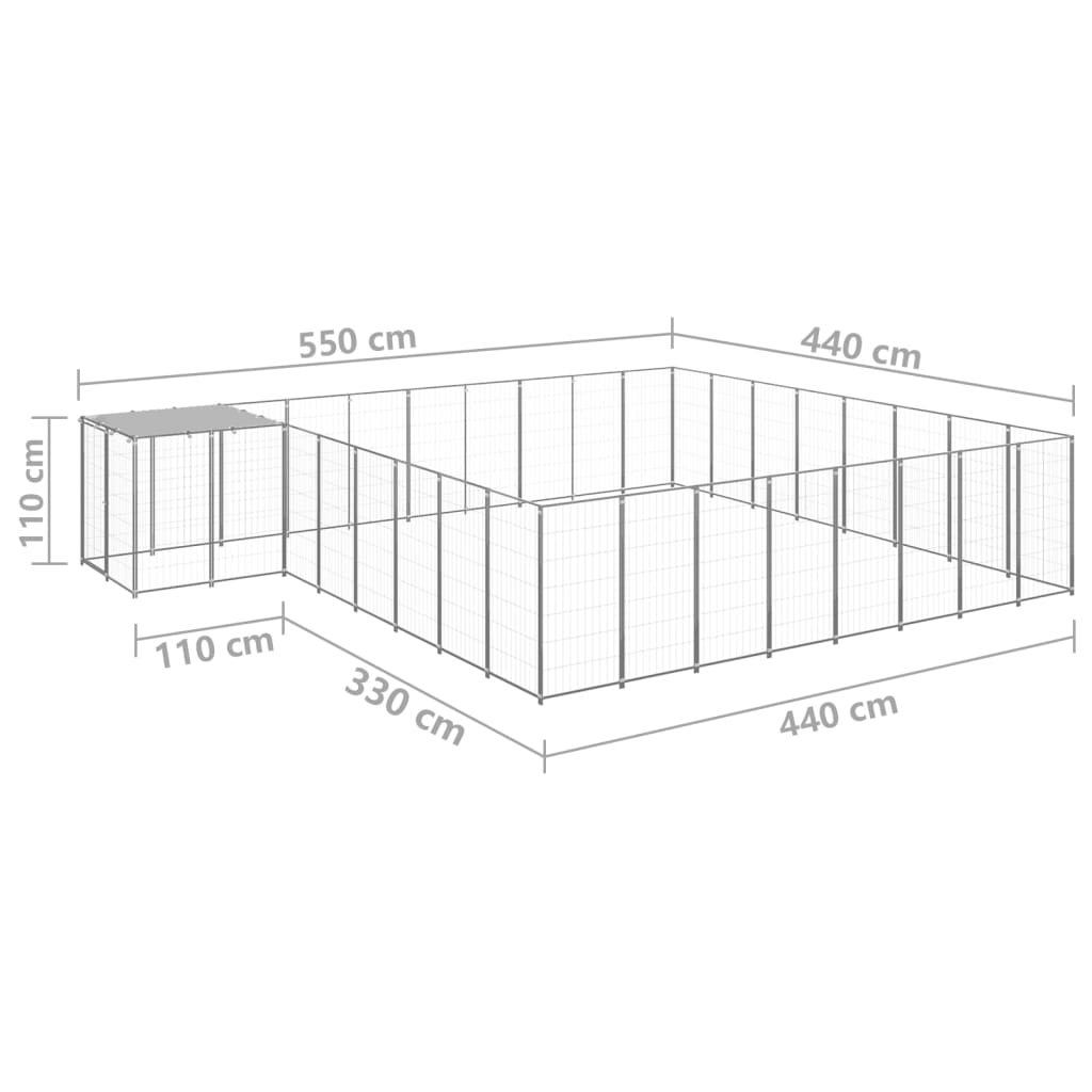 Perrera Plateada 20,57 M² Acero_5