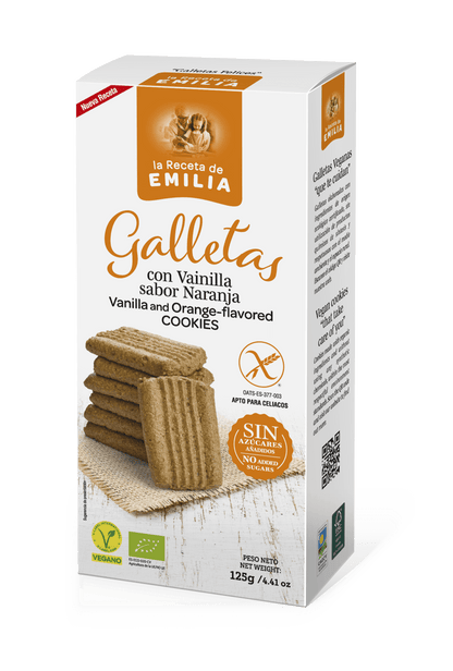 Galletas Con Vainilla Y Sabor Naranja "sin Azucares Añadidos" 125 Gr._0