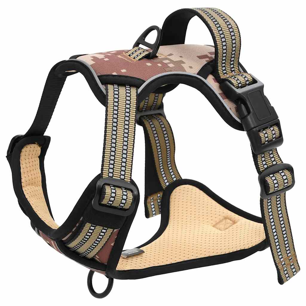 Arnés Para Perros Con Bandas Reflectantes Ajustables Marrón Xl_4