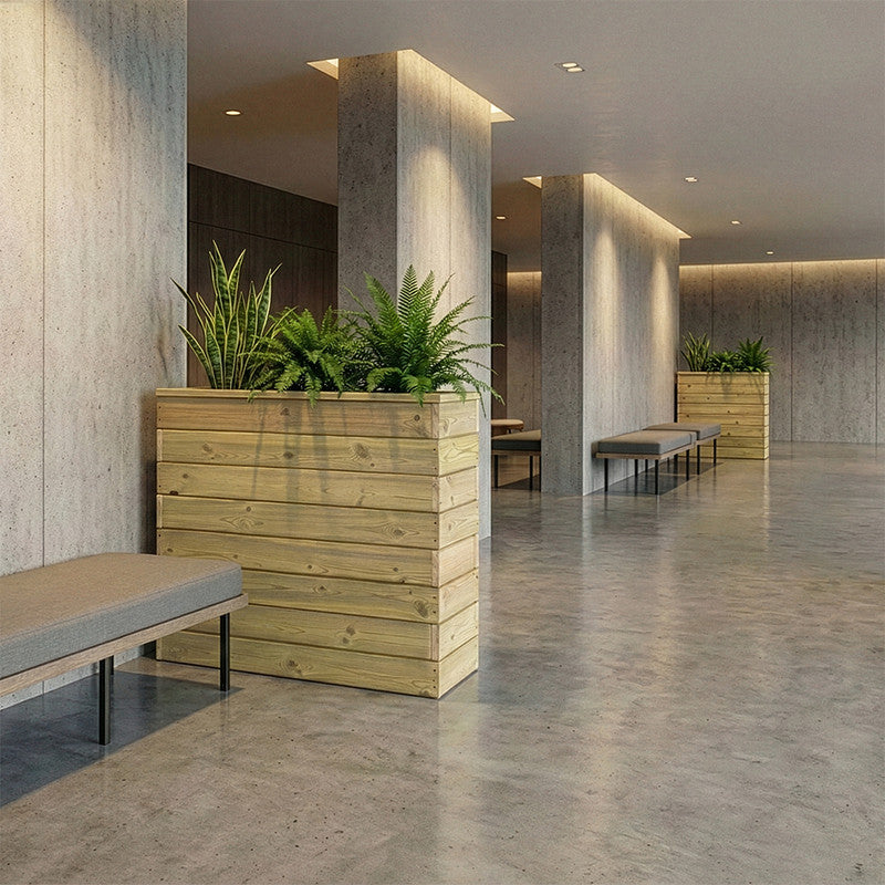 Jardinera Con Autorriego De Madera Nidum Basic Interior Y Exterior Hortalia 86x34x80 Cm_1