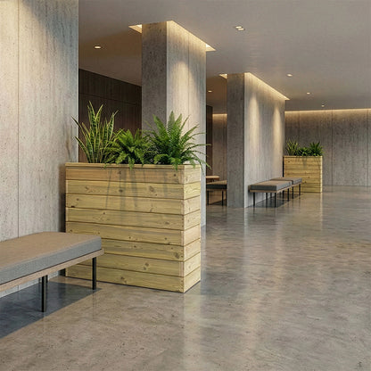 Jardinera Con Autorriego De Madera Nidum Basic Interior Y Exterior Hortalia 86x34x80 Cm_1