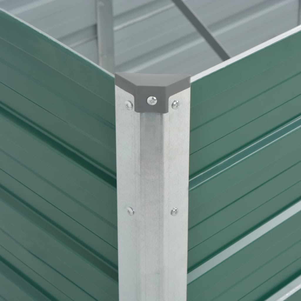 Arriate De Jardín De Acero Galvanizado Verde 320x80x77 Cm_5