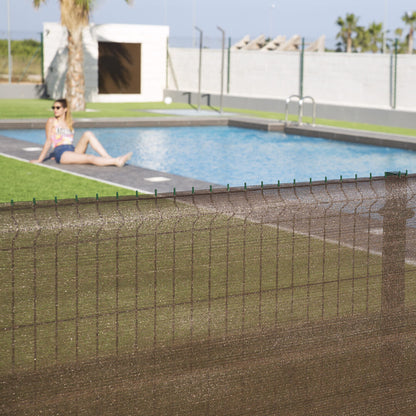 Malla De Ocultación Recynet 120 Gr 2x10 M Marrón Nortene_1