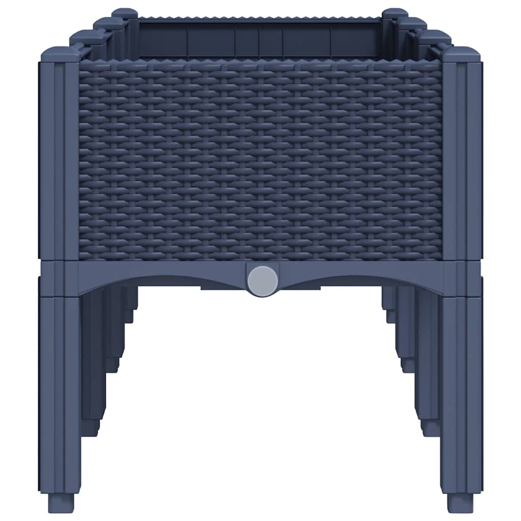 Jardinera Con Patas Pp Azul Gris 120x40x42 Cm_3
