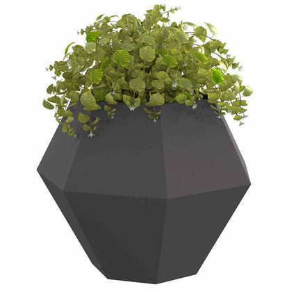 Jardinera 2 Pcs Negro 100 X 100 X 80 Cm Acero_2