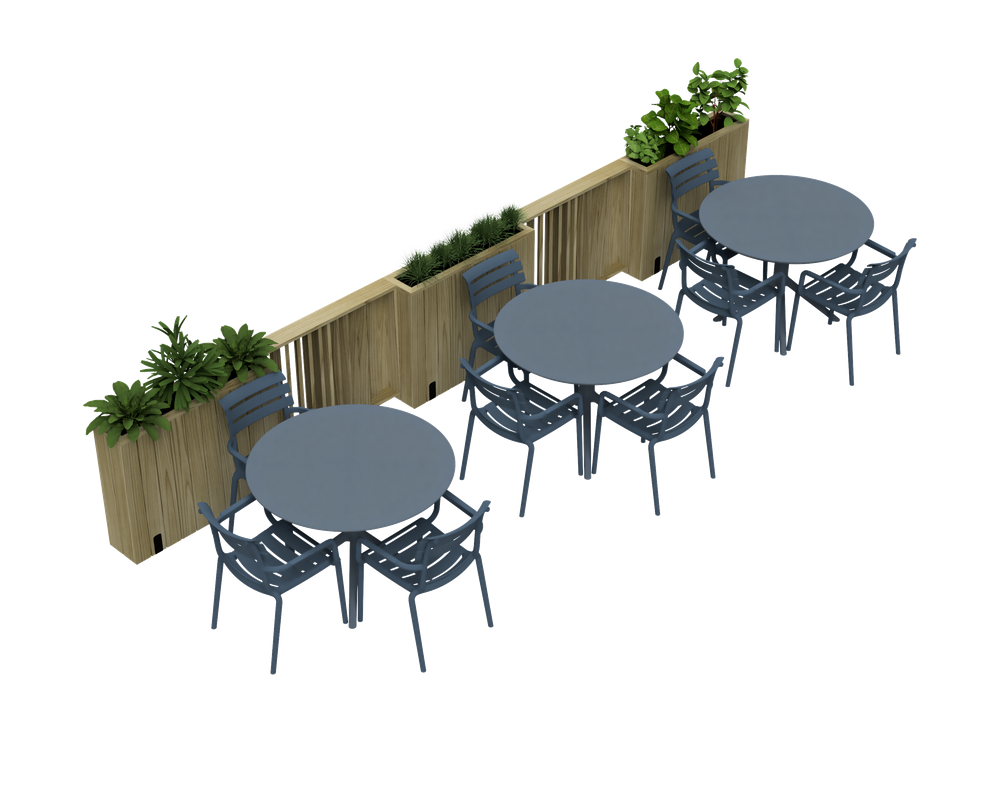 Kit Jardinera Alta De Madera Con Ruedas Y Barandilla Abatible 75 X 34 X 80 Cm Hortalia_5