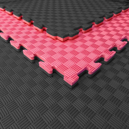 Tatami Puzzle Eva Para Suelo Infantil 1x1m X25mm Rojo - Negro Pack Ahorro 24 Unidades_4