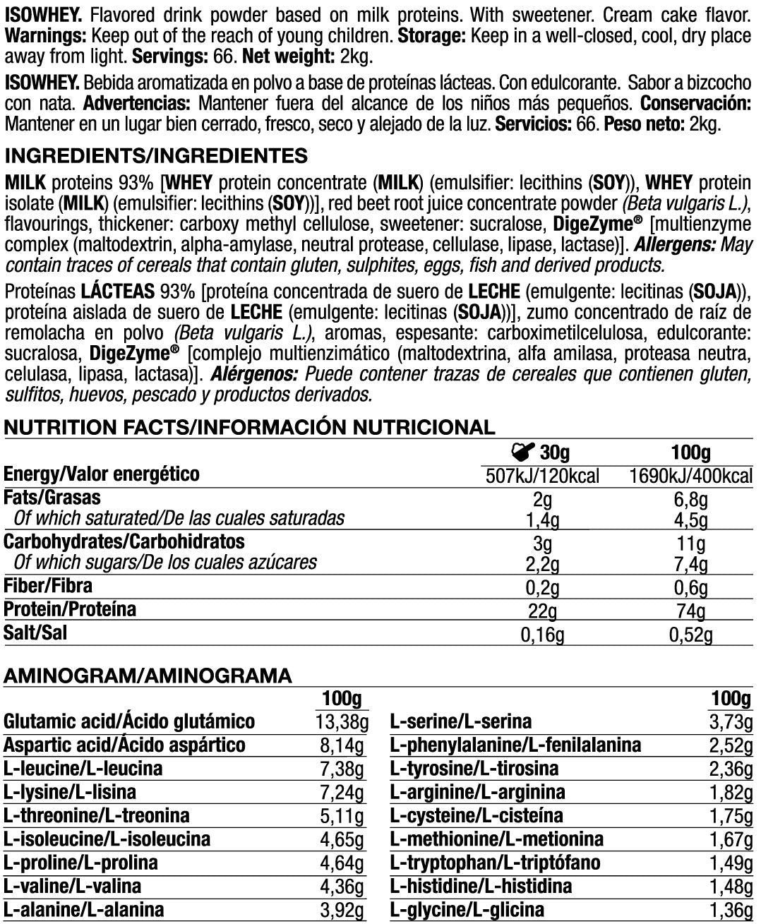Isowhey - 2kg - Pantera Rosa - Pastelito De Fresa - Proteína De Aislado De Suero Isolate - Quamtrax_5