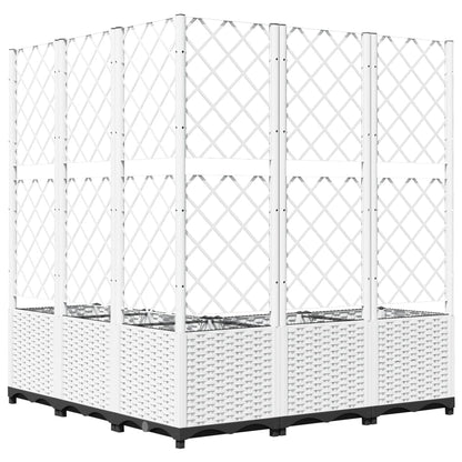 Jardinera Con Enrejado Pp Blanco 120x120x136 Cm_3