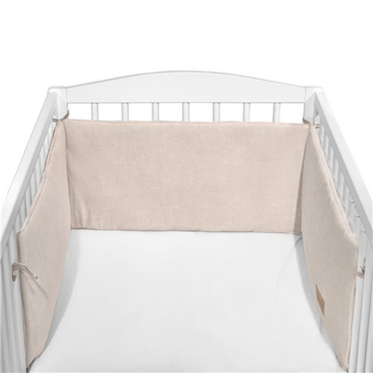 Chichonera Para Cuna 180x30 Velour Algodón Beige_0