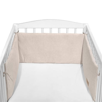 Chichonera Para Cuna 180x30 Velour Algodón Beige_0