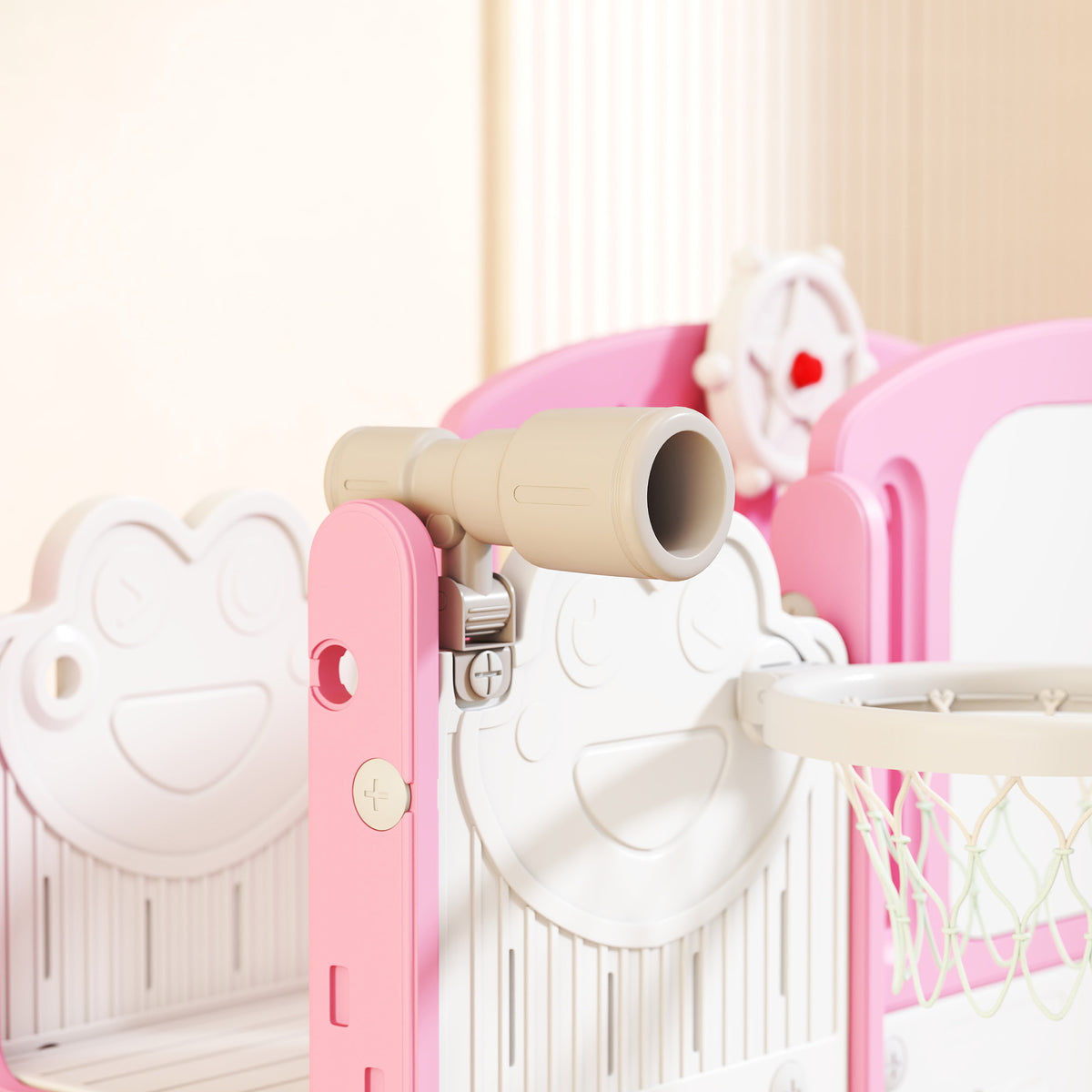 Tobogán Infantil Aiyaplay Hdpe, Pp Rosa 176x150x94 Cm_4