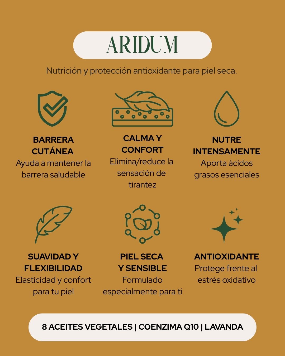 Sérum facial nutritivo piel seca y sensible | Borraja, Granada y Q10 | ARIDUM 15 ml_1