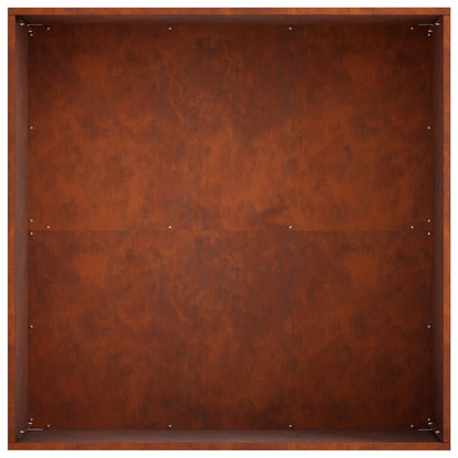 Macetero De Jardín 2 Uds. Oxidado 40 X 40 X 30 Cm Acero Oxidado_5