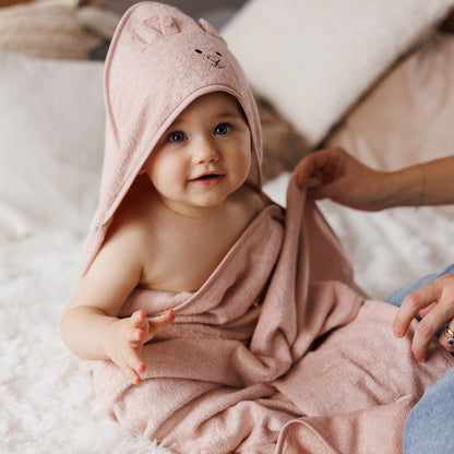 Capa De Baño Bamboo Xl Para Bebés Conejito Rose_2