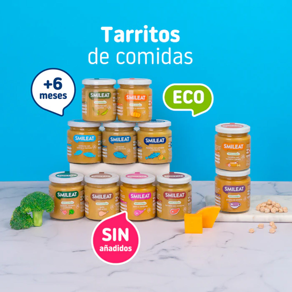 Tarrito BIO de Verduras con Merluza +6 meses Smileat 230g