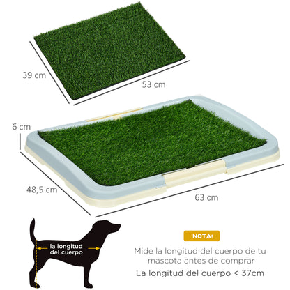 Pawhut Inodoro Para Perros Con Césped Artificial 63x48,5x6 Cm Multicolor_2
