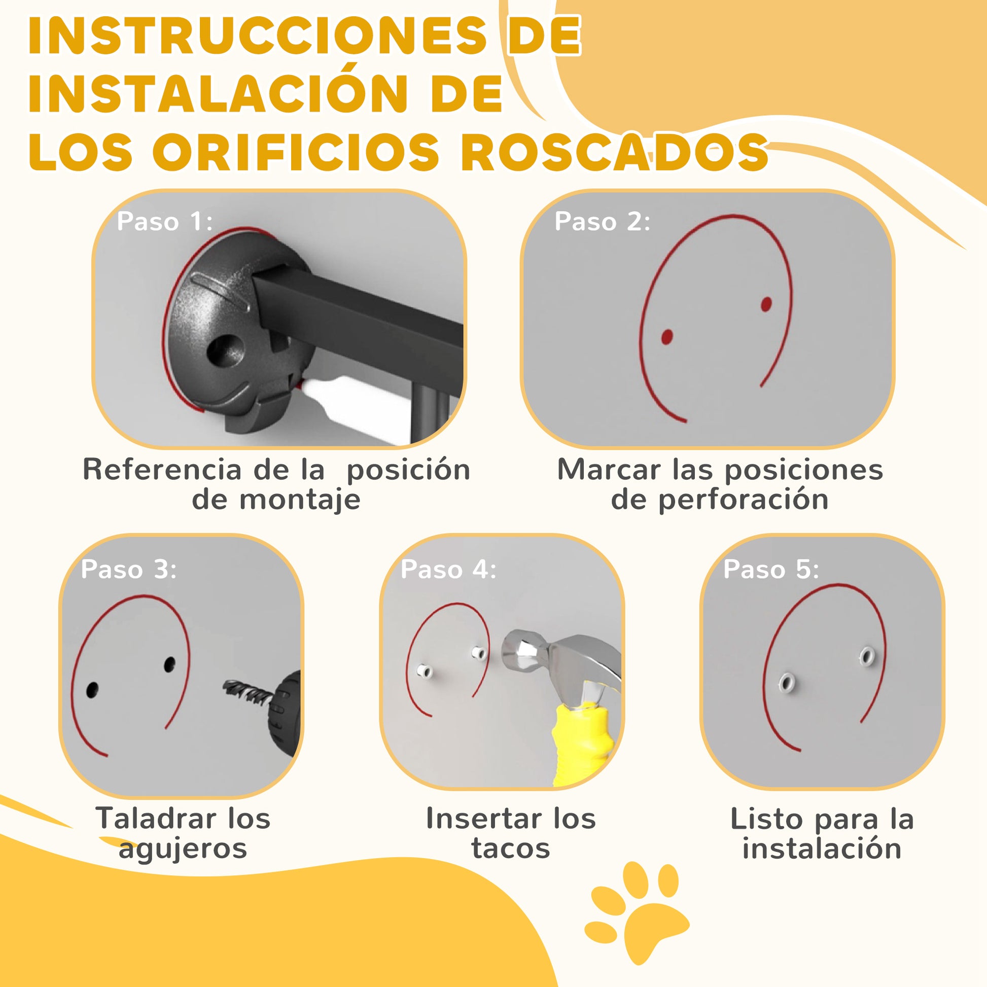 Pawhut Barrera Para Perros Plegable De Acero Con 3 Paneles 206x90cm Blanco_3