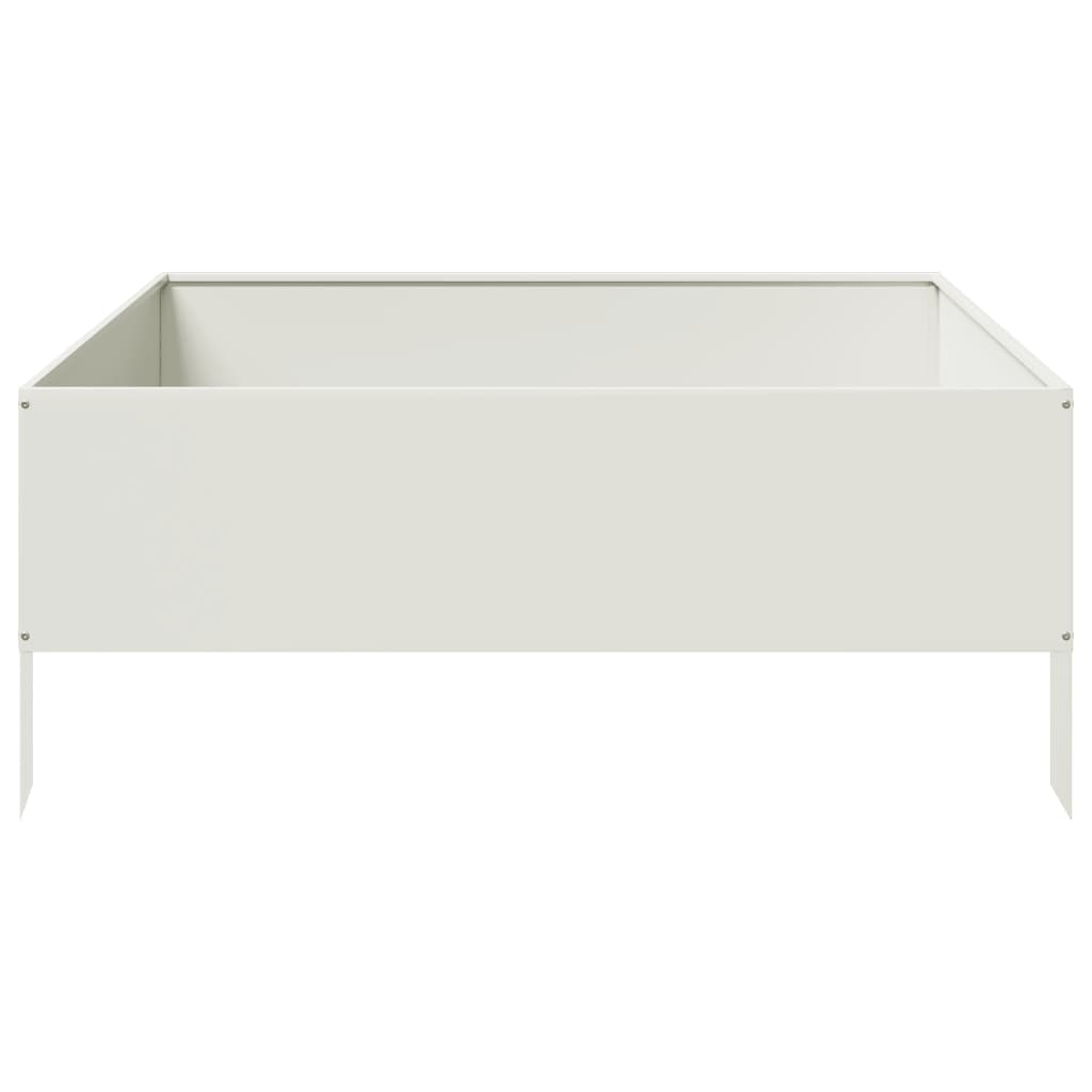 Arriate De Acero Blanco 100x100x41 Cm_4