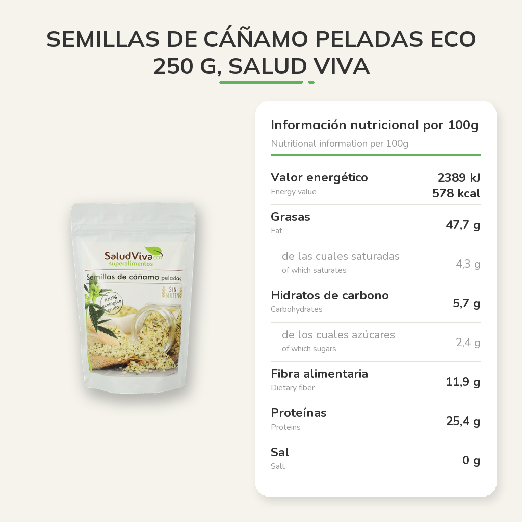Información nutricional