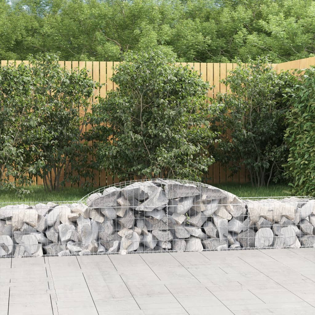 Cestas De Gaviones 6 Uds Forma De Arco Hierro 300x50x40/60 Cm_1